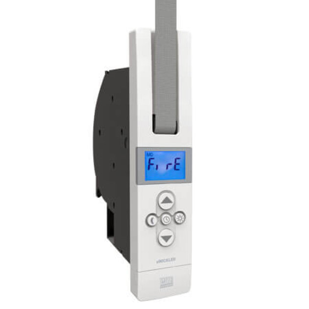 DOMOMATIC eWickler 845-F MAXI mit Display für 23mm Gurt, Rauchmelder, Fernbedienung und SmartHome